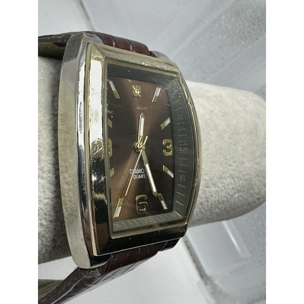 Accutime 4028WMM New Battery Mens Tank Watch‎ 42MM 8